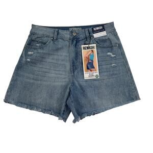 Rewash Super High Rise Distressed Cutoff Stretch Denim Shorts Junior's Size 11